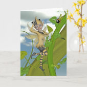 Pixiの虫の挨拶状 カード (黄色い花)