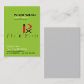 Pixibitionの縦のぽっちゃりした名刺Template9 名刺 (正面/裏面)