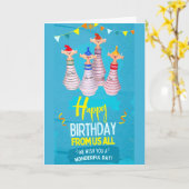 Pixieパーティーパレード:ヴィンテージ誕生日驚き カード (黄色い花)