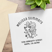 Pixie Cat Fairy Wings Kitten Arch Address ラバースタンプ