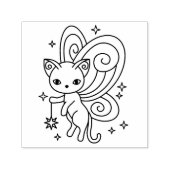 Pixie Cat Fairy Wings Kitty セルフインキングスタンプ (デザイン)