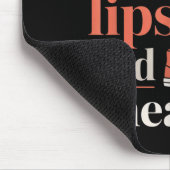 Pixie cut lipstick and sneakers short hair style マウスパッド (コーナー)