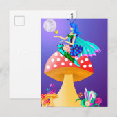 Pixie on Mushroom Postcard ポストカード (正面/裏面)