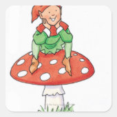 Pixie on Toadstool スクエアシール (正面)