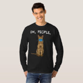 Pixiebob Ew people Cat顔・マスク Tシャツ (正面フル)
