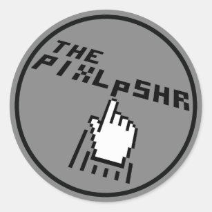 PixlPshrのロゴ ラウンドシール