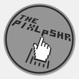 PixlPshrロゴ ラウンドシール