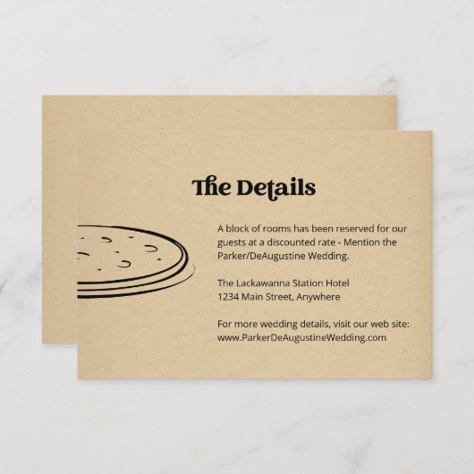 Pizzaの情報結婚詳細エンクロージャカード エンクロージャーカード (正面/裏面)