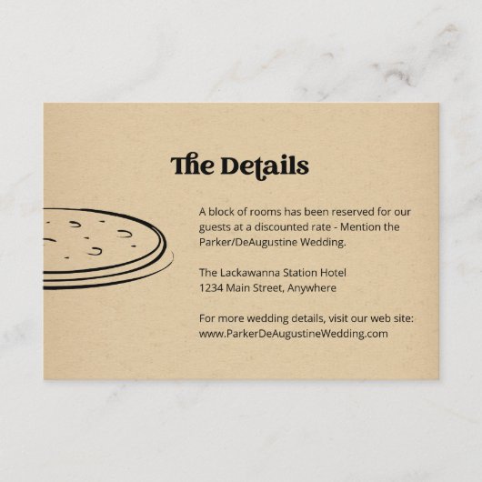 Pizzaの情報結婚詳細エンクロージャカード エンクロージャーカード (正面)