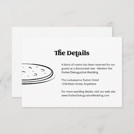 Pizzaの情報結婚詳細エンクロージャカード エンクロージャーカード (正面/裏面)