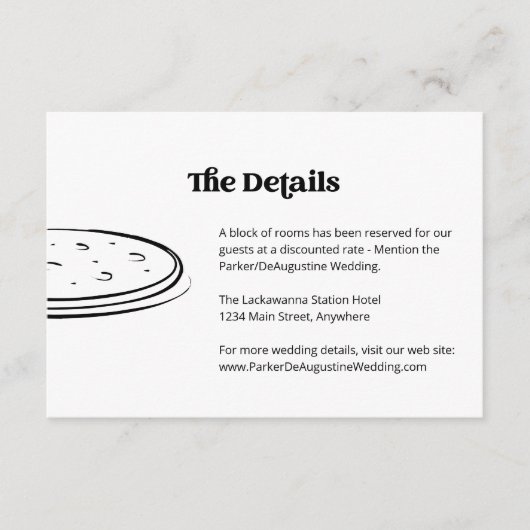 Pizzaの情報結婚詳細エンクロージャカード エンクロージャーカード (正面)