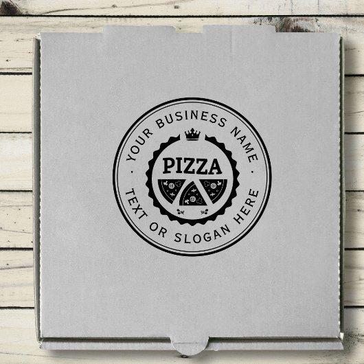 PIZZA カスタム Business Logo Large ラバースタンプ