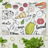 Pizza キッチンタオル (折り畳み)