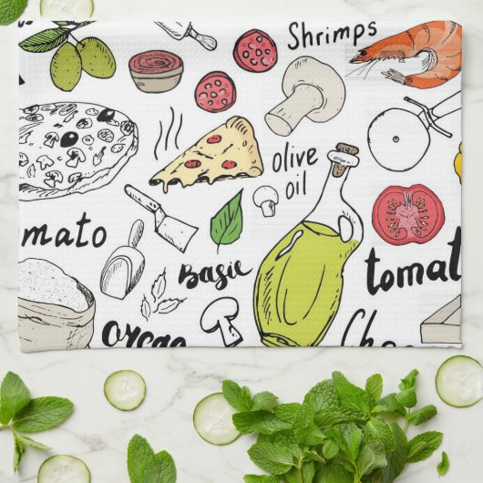 Pizza  キッチンタオル (折り畳み)