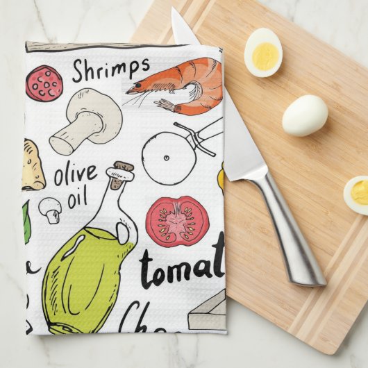 Pizza  キッチンタオル (四つ折り)