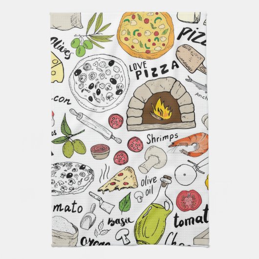 Pizza  キッチンタオル (縦)