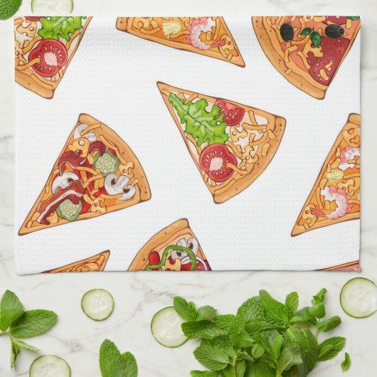 Pizza  キッチンタオル (折り畳み)