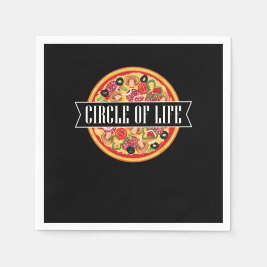 Pizza スタンダードカクテルナプキン (正面)