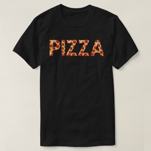 PIZZA テキスト Tシャツ (デザイン正面)