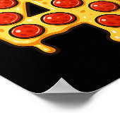 Pizza 4th Birthday 4 Years Old Party Hat Bday Boys ポスター (角)