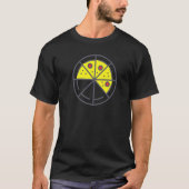 Pizza 5 Slices Cheese Pepperoni Funny Geometric Fo Tシャツ (正面)