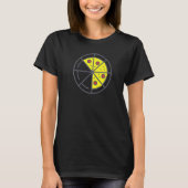 Pizza 5 Slices Cheese Pepperoni Funny Geometric Fo Tシャツ (正面)