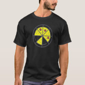 Pizza 6 Slices Cheese Pepperoni Funny Geometric Fo Tシャツ (正面)