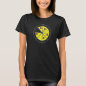 Pizza 7 Slices Cheese Pepperoni Funny Geometric Fo Tシャツ (正面)