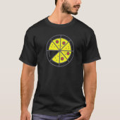 Pizza 7 Slices Cheese Pepperoni Funny Geometric Fo Tシャツ (正面)