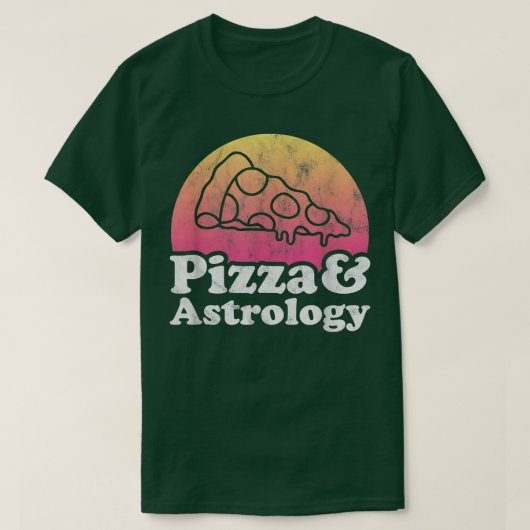 Pizza and Astrology or Astrologer T-Shirt Tシャツ (デザイン正面)