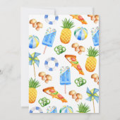  Pizza and Pool Birthday Party 招待状 (裏面)