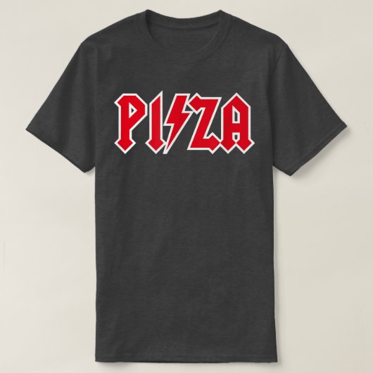 Pizza and Rock Music、Pizzeria、懸命ロック、Rock n Tシャツ (デザイン正面)