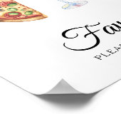 pizza and wine bridal shower Favors  ポスター (角)