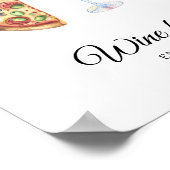 Pizza and Wine Bridal shower - Wine bar ポスター (角)