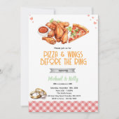 Pizza and Wings Before The Rings Invitation 招待状 (正面)