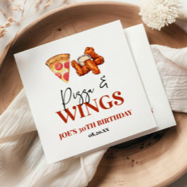 Pizza and Wings Birthday Party スタンダードカクテルナプキン