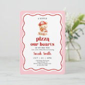 Pizza Baby Shower Invitation 招待状 (スタンド正面)