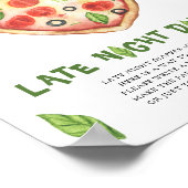 Pizza baby shower - late night diapers ポスター (角)
