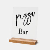 Pizza bar wedding Acrylic sign アクリルサイン (傾斜)
