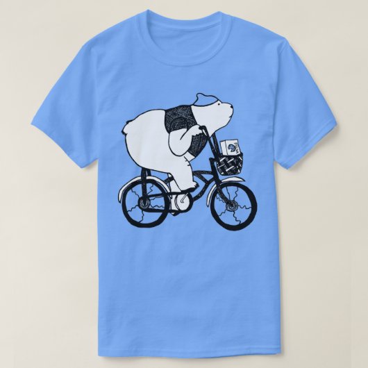 Pizza Bike Bear  Tシャツ (デザイン正面)
