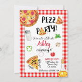 Pizza Birthday Invitation, Pizza Invitation 招待状 (正面)
