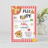 Pizza Birthday Invitation, Pizza Invitation 招待状 (スタンド正面)
