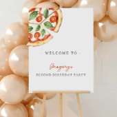 Pizza Birthday Party Welcome Poster ポスター