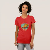 Pizza & Chill Funny Retro Cartoon Pizza T-Shirt Tシャツ (正面フル)