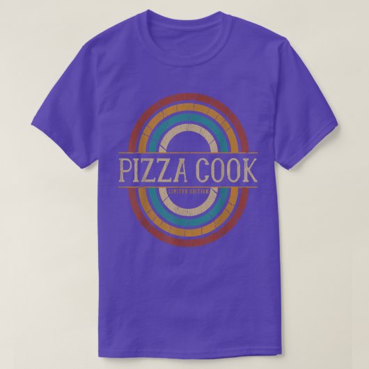 Pizza Cook Vitnage Retro  Tシャツ (デザイン正面)