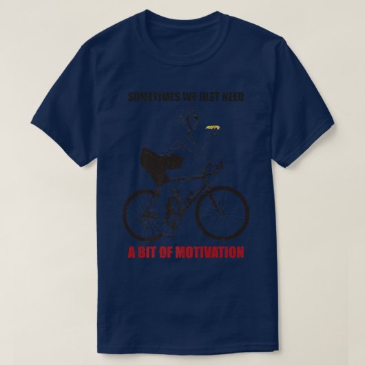 Pizza Cycling Motivation Inspirational Life Quote Tシャツ (デザイン正面)