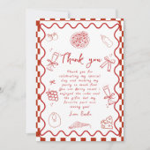Pizza delivery Baby Shower Thank You Card 招待状 (正面)