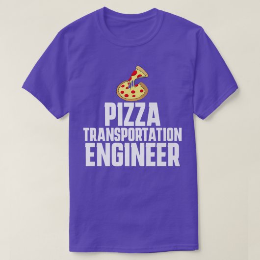 Pizza Delivery Person Funny Transportation Enginee Tシャツ (デザイン正面)