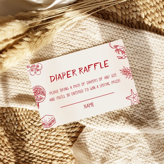 Pizza Diaper Raffle  エンクロージャーカード