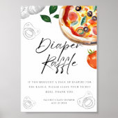 Pizza Diaper Raffle Tabletop Poster Sign ポスター (正面)